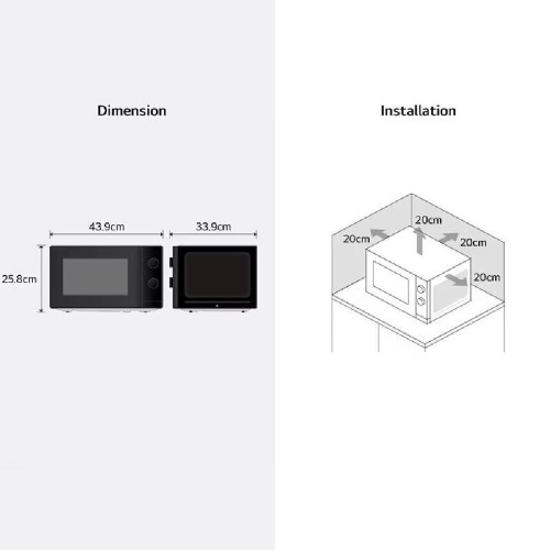 ΦΟΥΡΝΟΣ ΜΙΚΡΟΚΥΜΑΤΩΝ ΕΛΕΥΘΕΡΟΣ LG MS2082F (20LT / BLACK)